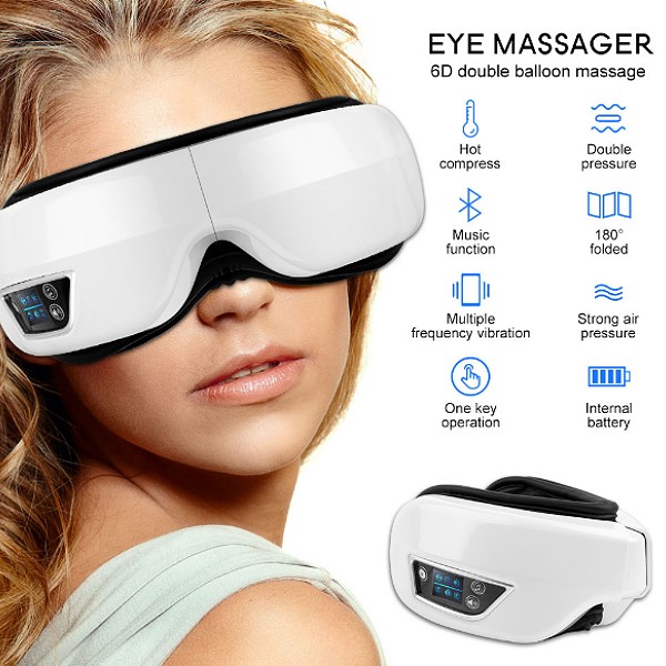 Вибрационный массажер для глаз с подогревом Bluetooth и музыкой
